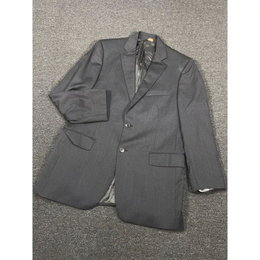 Brooks Brothers Blazer Jacket Men's 40R Gray 1818 Madison Estrato Trabaldo Togna